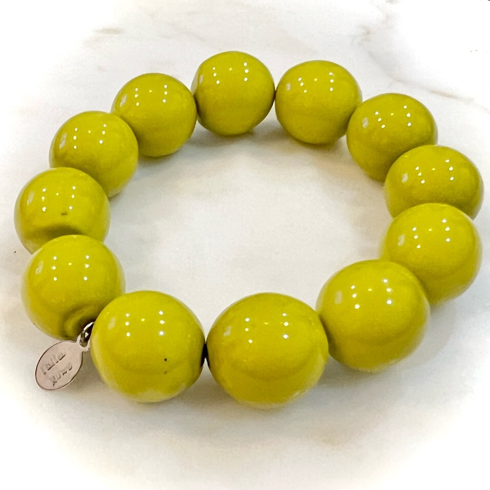 Laila Rowe Green Beaded Bracelet VTG Baubles